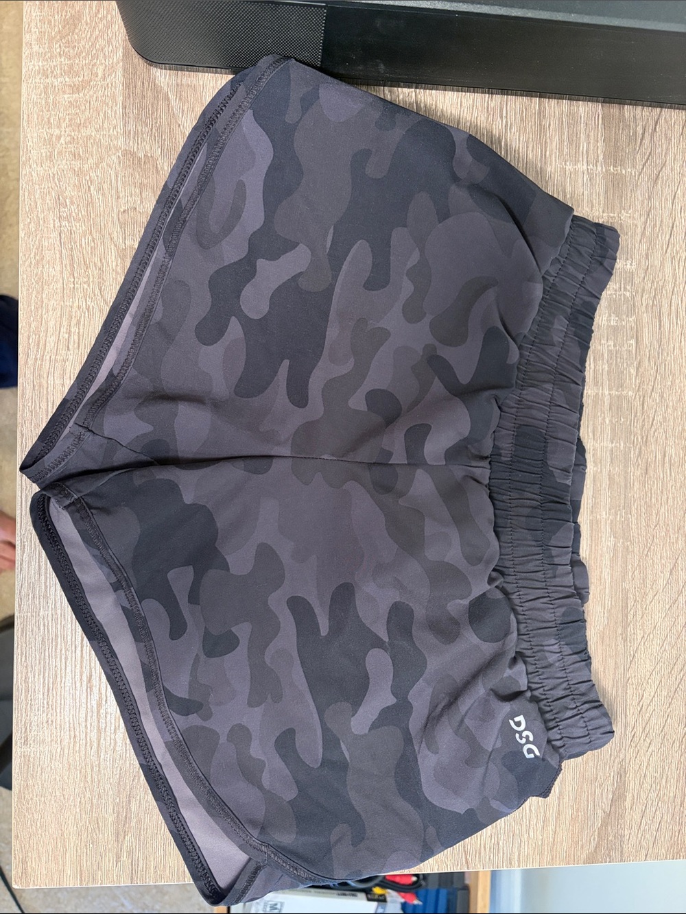 DSG Black Gray Camo Girls Athletic Shorts